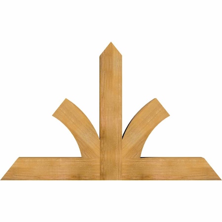 Ekena Millwork Richland Rough Sawn Timber Gable Bracket, Western Red Cedar, 60"W x 38"H x 6"D x 6"F, 15/12 Pitch GBW060X38X0606RIC00RWR